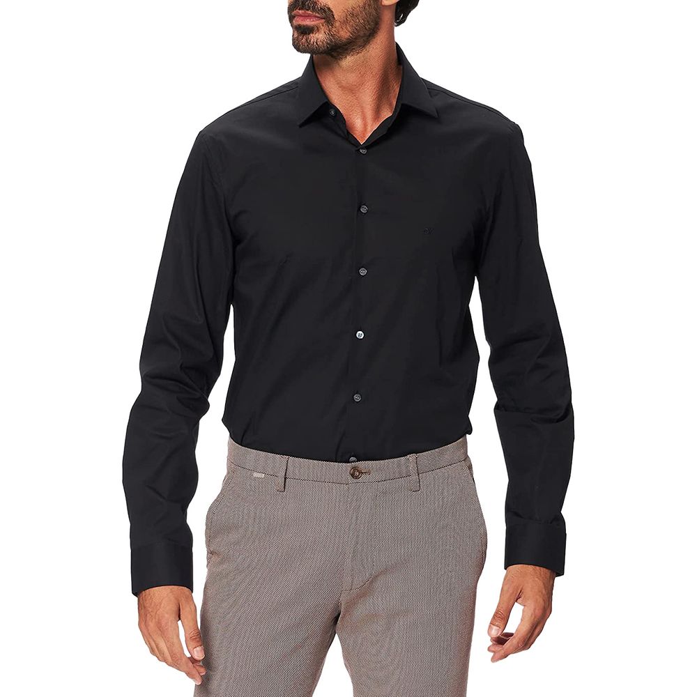 Calvin Klein Schwarzes Baumwollhemd
