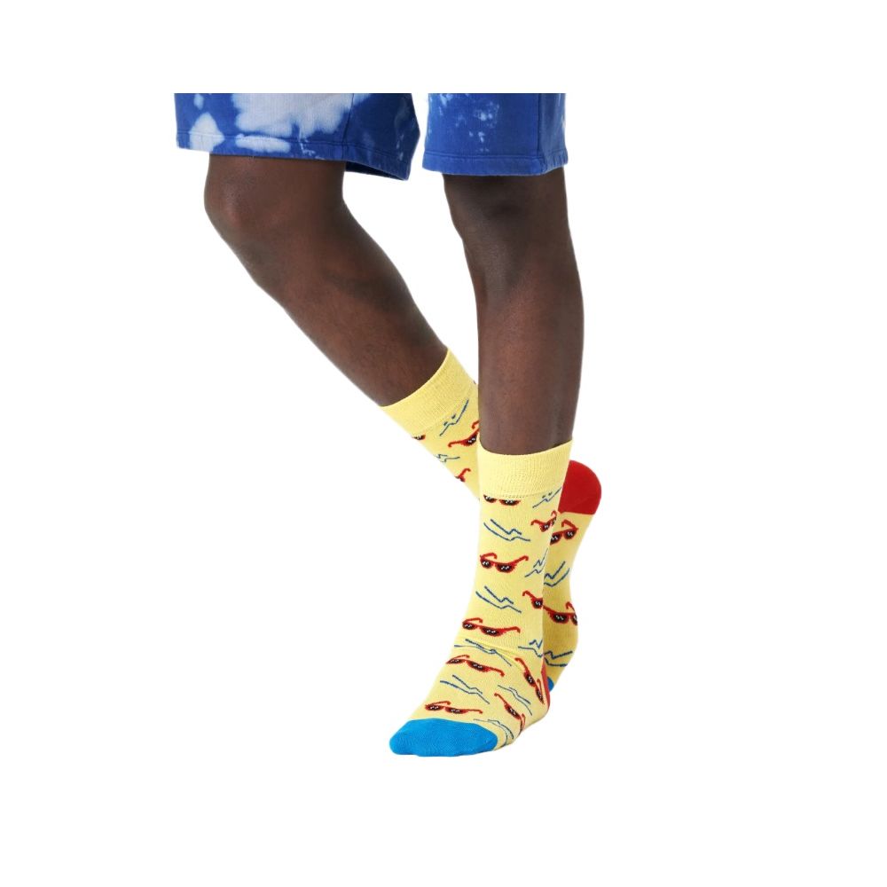 Happy Socks Gelbe Baumwollstrumpfhosen und Socken