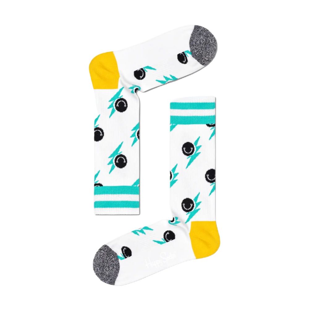 Happy Socks – Weiße Strumpfhosen und Socken aus Baumwolle