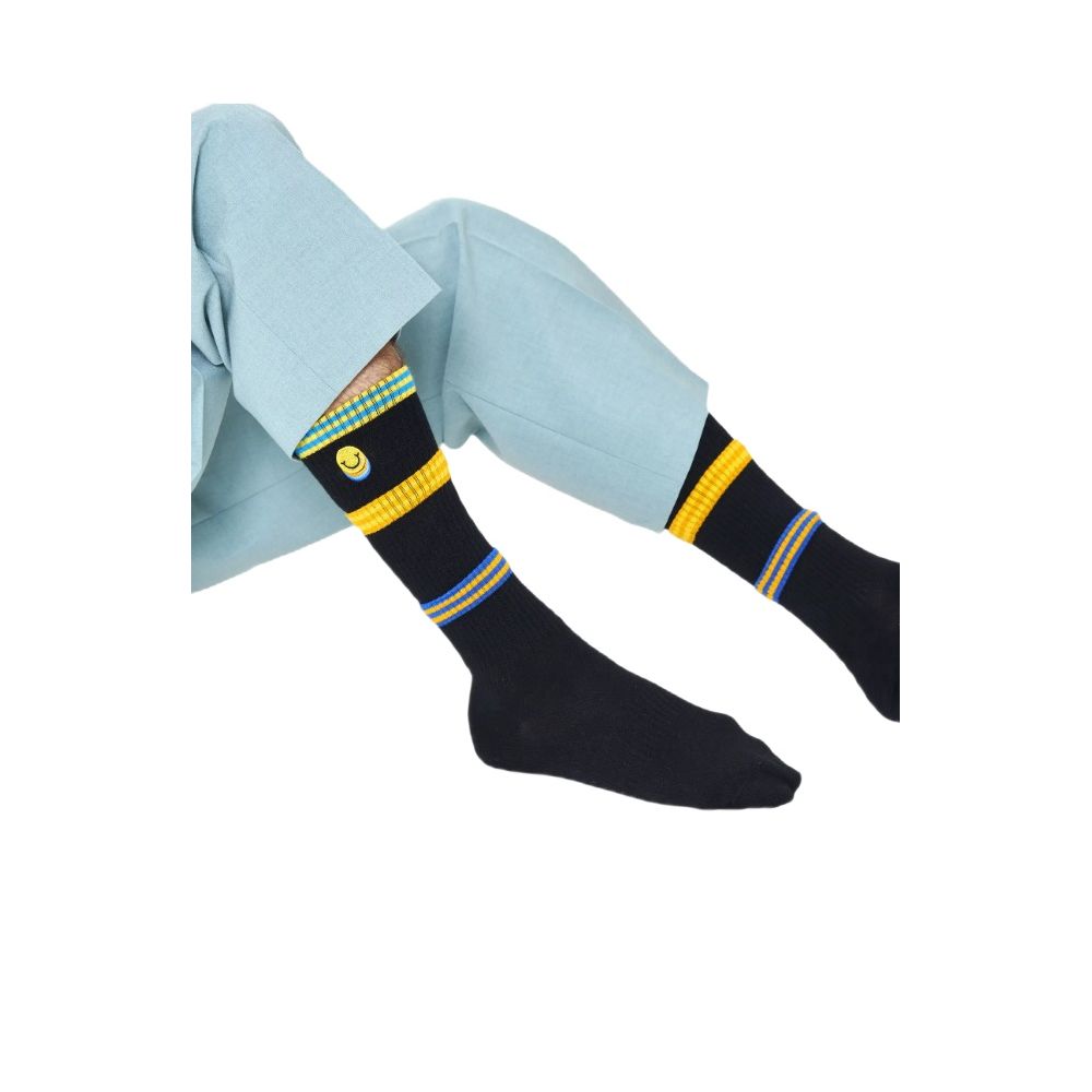 Happy Socks – Schwarze Strumpfhosen und Socken aus Baumwolle