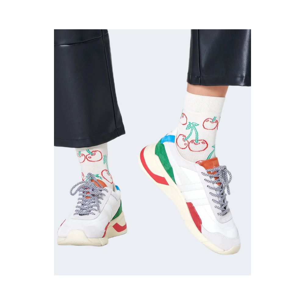 Colanți și șosete Happy Socks din bumbac alb
