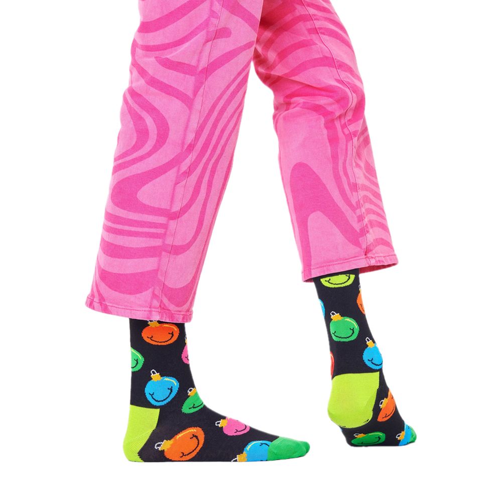 Happy Socks – Schwarze Strumpfhosen und Socken aus Baumwolle