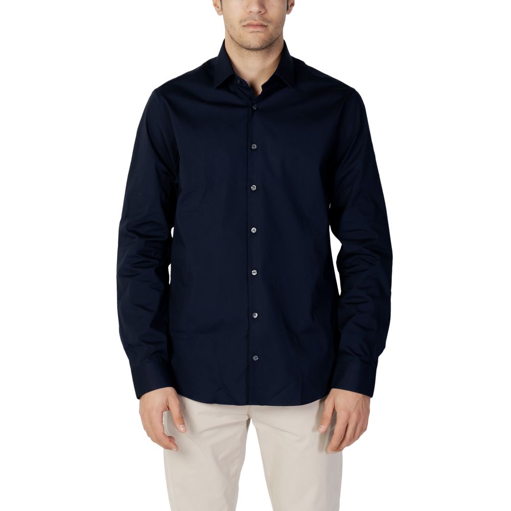 Calvin Klein Blaues Baumwollhemd