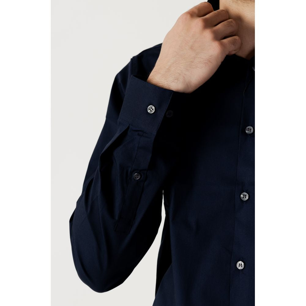 Calvin Klein Blaues Baumwollhemd
