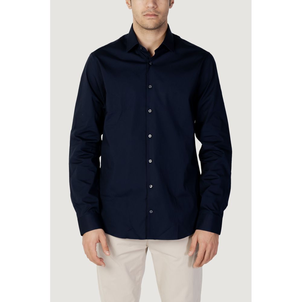 Calvin Klein Blaues Baumwollhemd