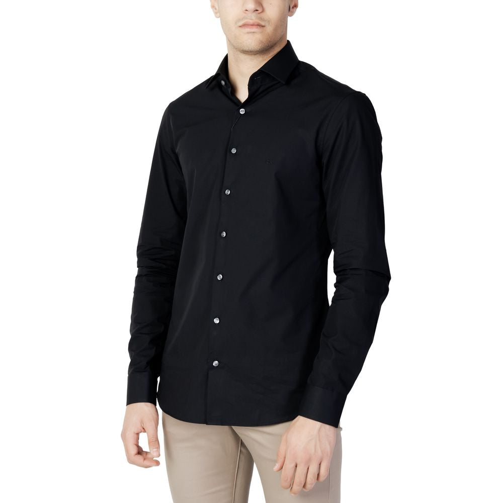 Calvin Klein Schwarzes Baumwollhemd