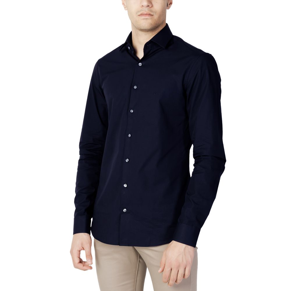 Calvin Klein Blaues Baumwollhemd