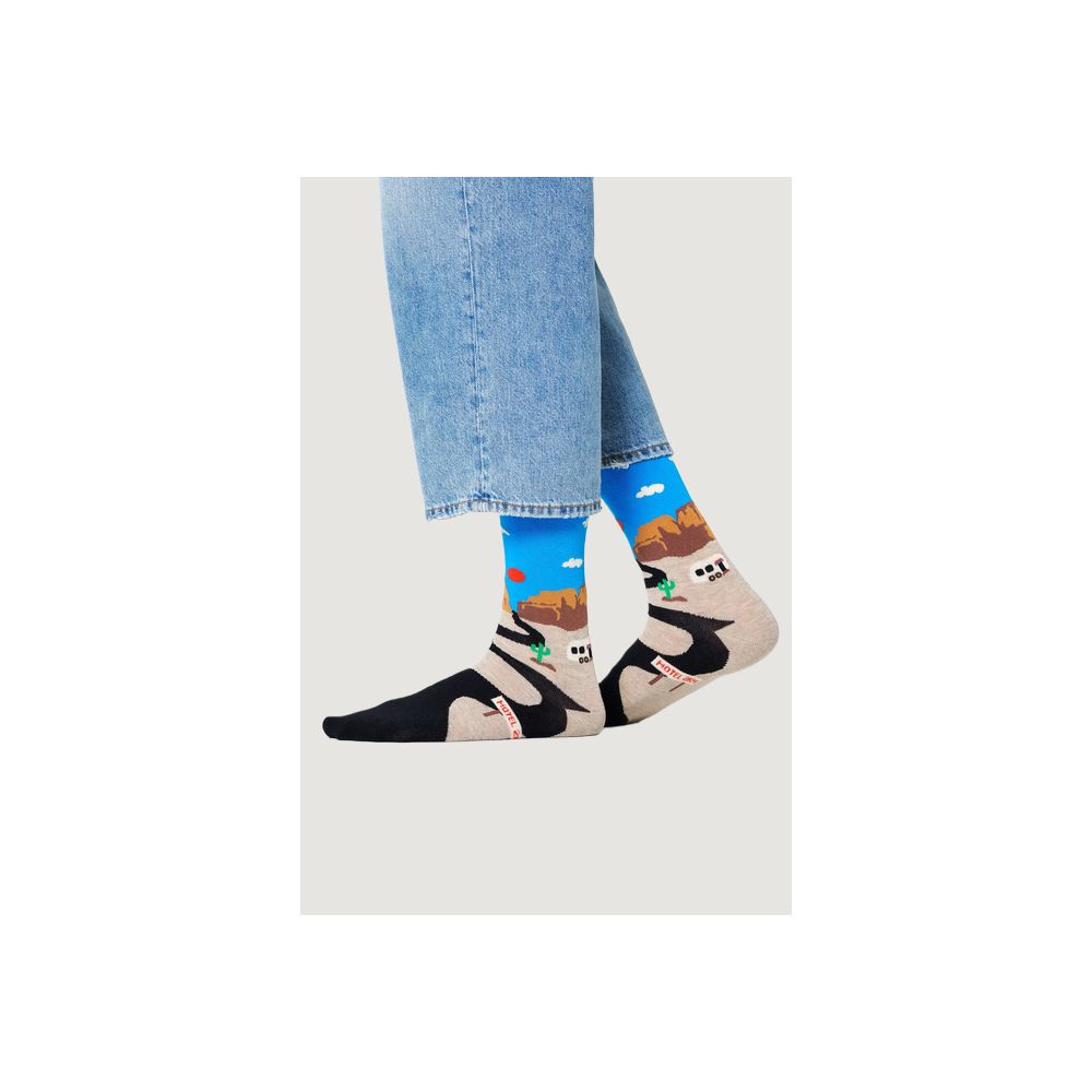 Happy Socks – Blaue Strumpfhosen und Socken aus Baumwolle