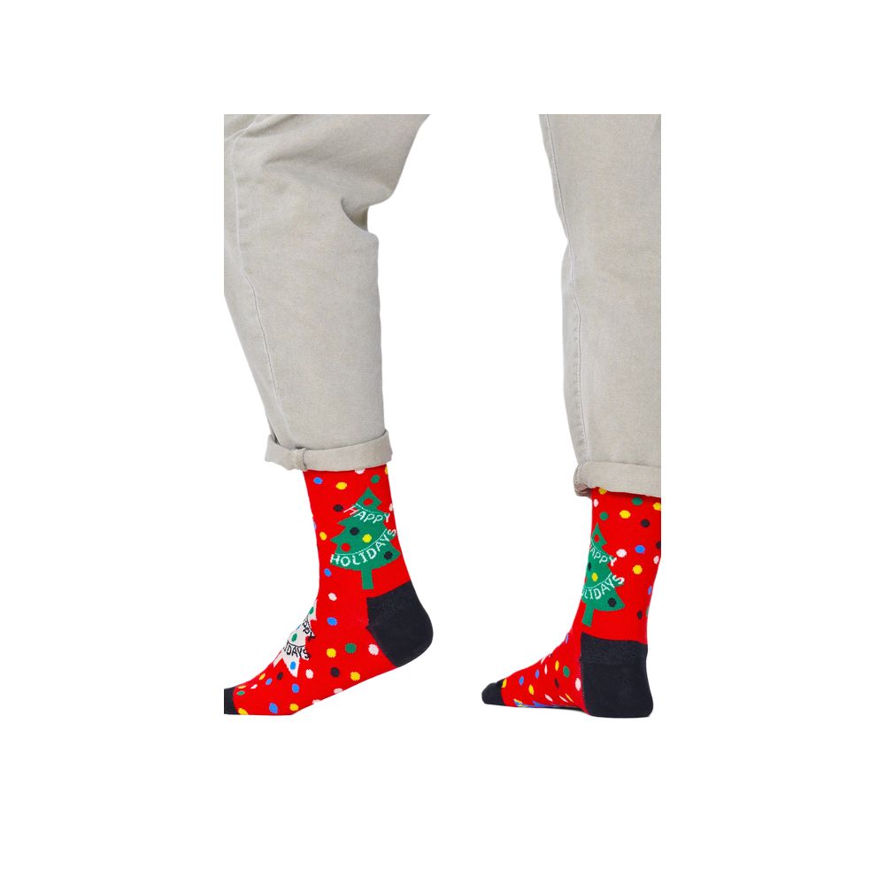 Happy Socks – Rote Strumpfhosen und Socken aus Baumwolle