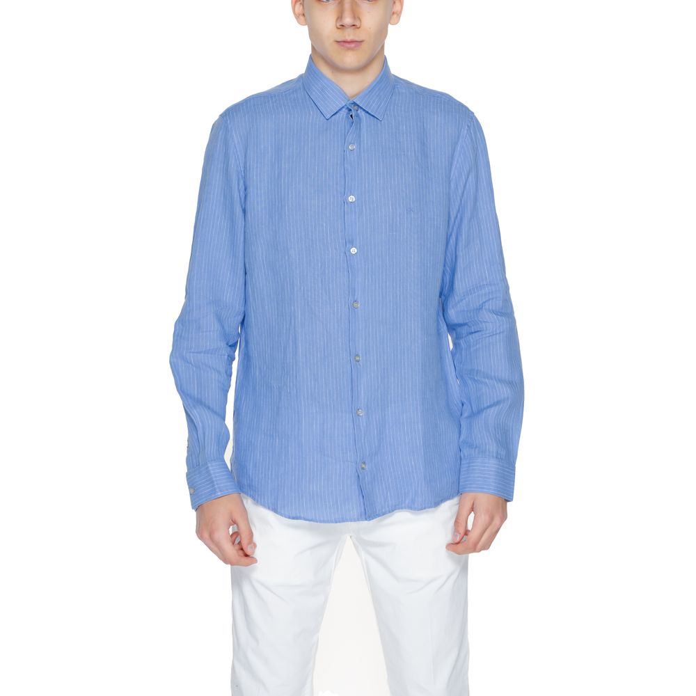 Calvin Klein – Blaues Leinenhemd
