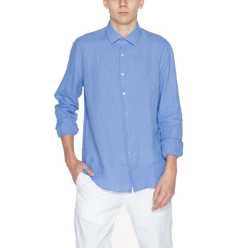 Calvin Klein – Blaues Leinenhemd