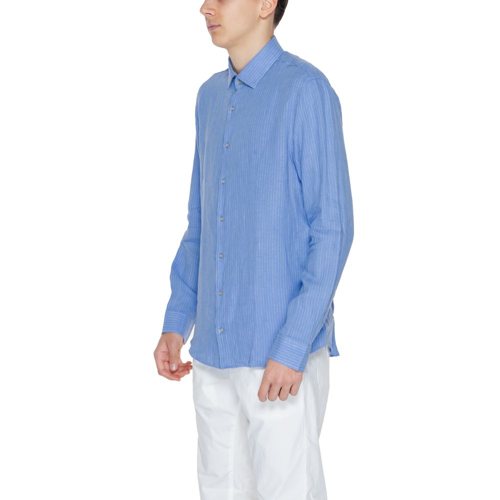 Calvin Klein – Blaues Leinenhemd