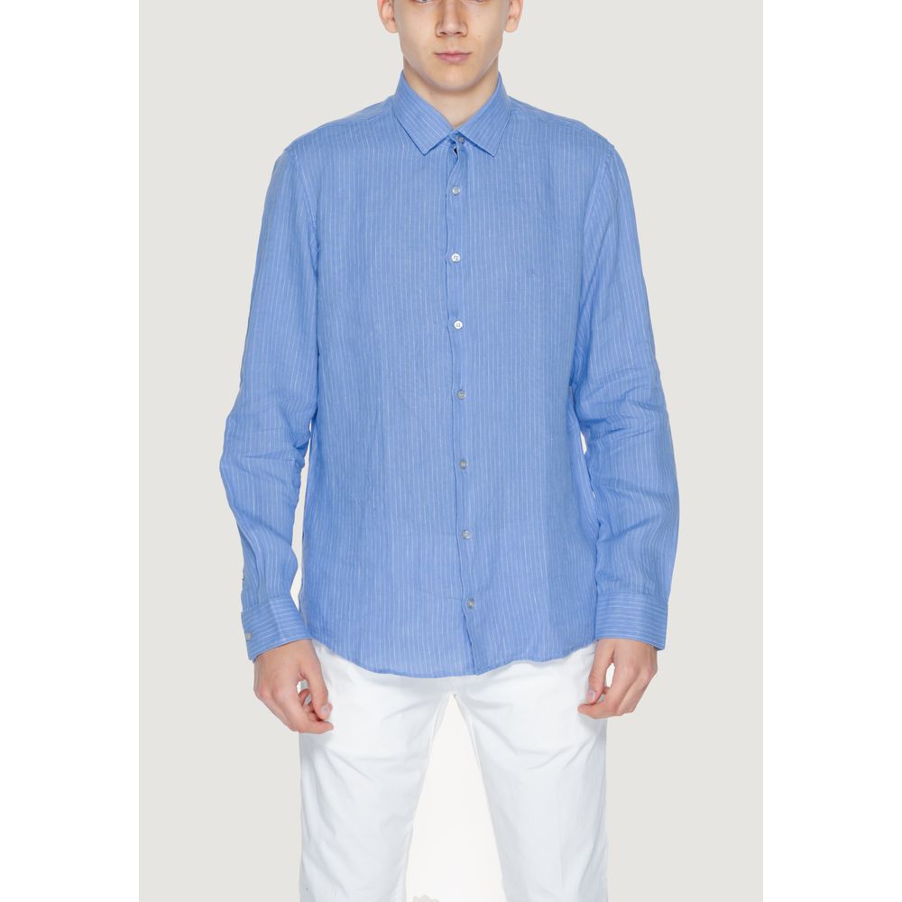 Calvin Klein – Blaues Leinenhemd