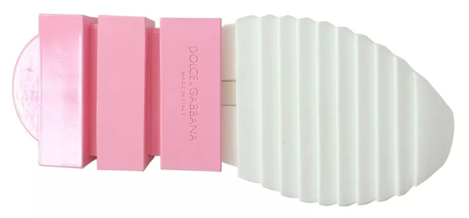 Dolce &amp; Gabbana Sorrento Sneakers mit Logo in Rosa und Weiß
