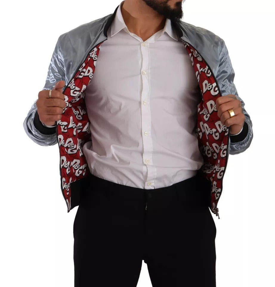 Dolce &amp; Gabbana Jachetă bomber albastru deschis pentru bărbați