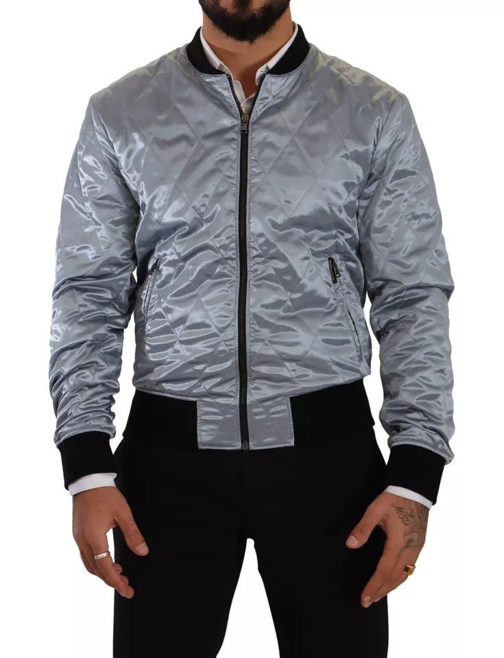Dolce &amp; Gabbana Jachetă bomber albastru deschis pentru bărbați