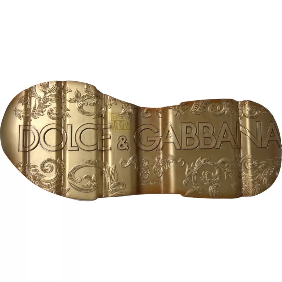 Dolce &amp; Gabbana DAYMASTER Sneakers aus Leder in Weißgold Herren Schuhe