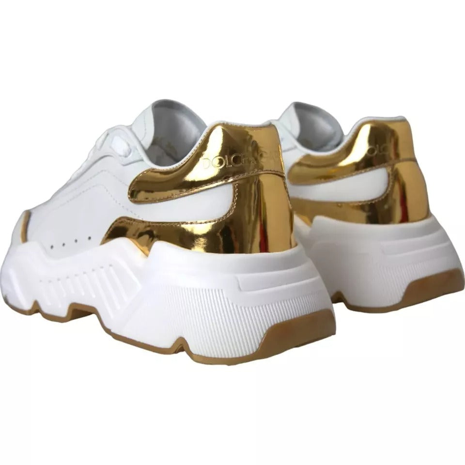 Dolce &amp; Gabbana DAYMASTER Sneakers aus Leder in Weißgold Herren Schuhe