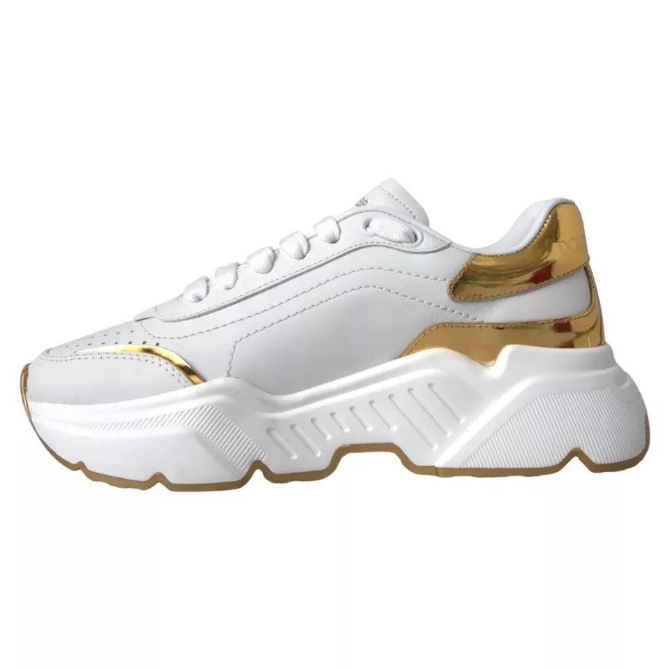Dolce &amp; Gabbana DAYMASTER Sneakers aus Leder in Weißgold Herren Schuhe