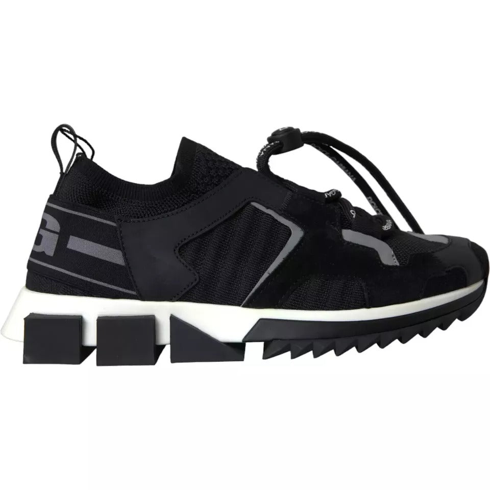 Dolce &amp; Gabbana Sorrento Herren Sneakers mit Logo in Schwarz und Weiß