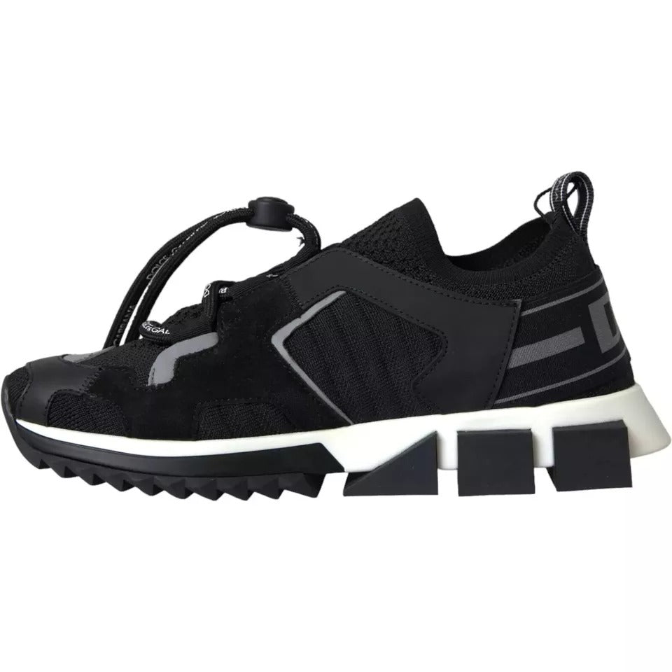 Dolce &amp; Gabbana Sorrento Herren Sneakers mit Logo in Schwarz und Weiß
