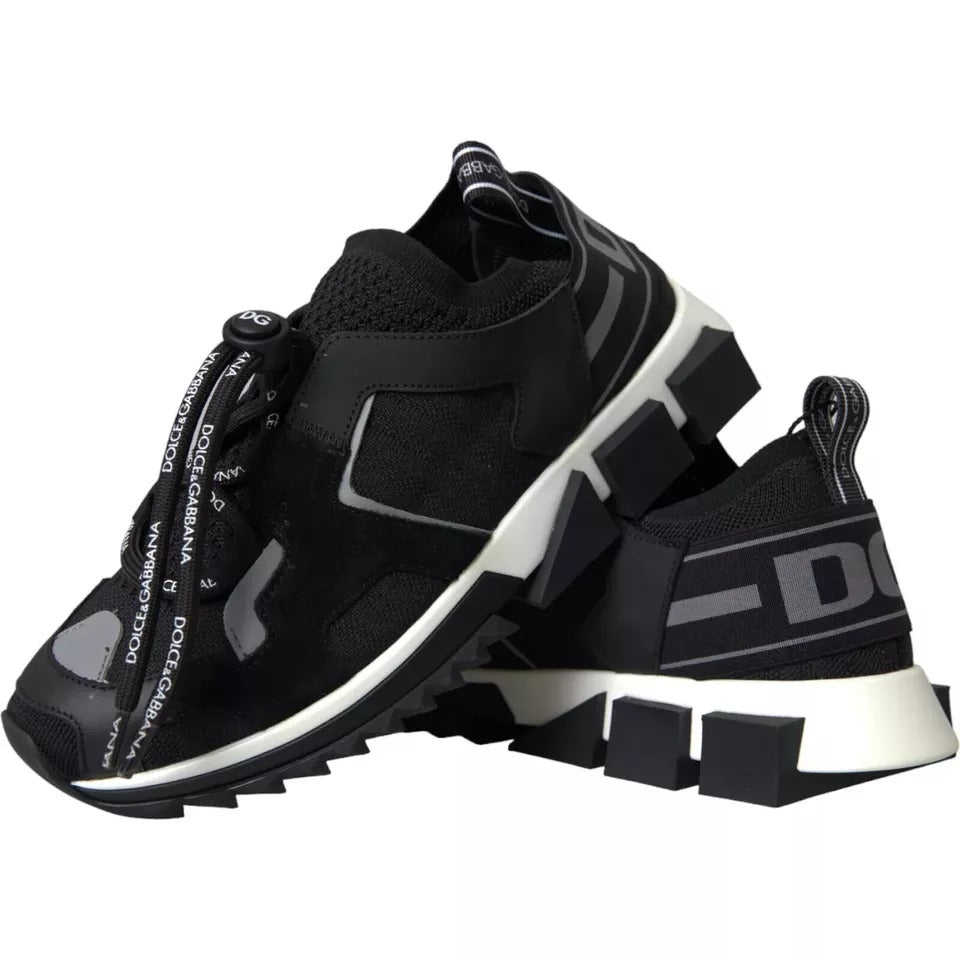 Dolce &amp; Gabbana Sorrento Herren Sneakers mit Logo in Schwarz und Weiß