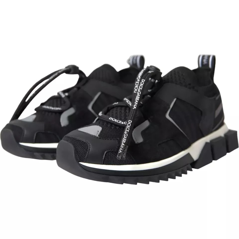 Dolce &amp; Gabbana Sorrento Herren Sneakers mit Logo in Schwarz und Weiß