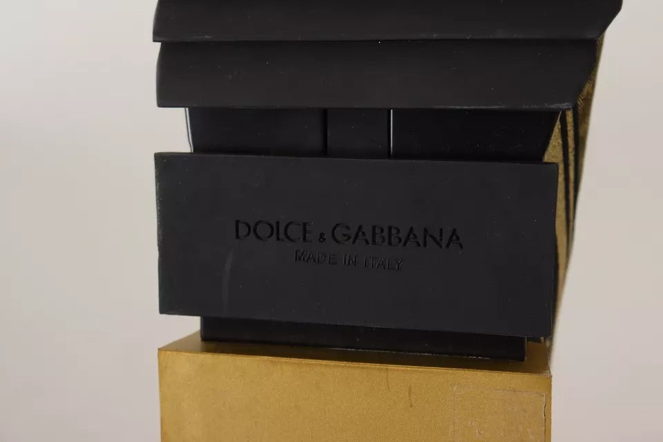 Dolce &amp; Gabbana Sorrento Sneakers mit Leopardenmuster in Gold