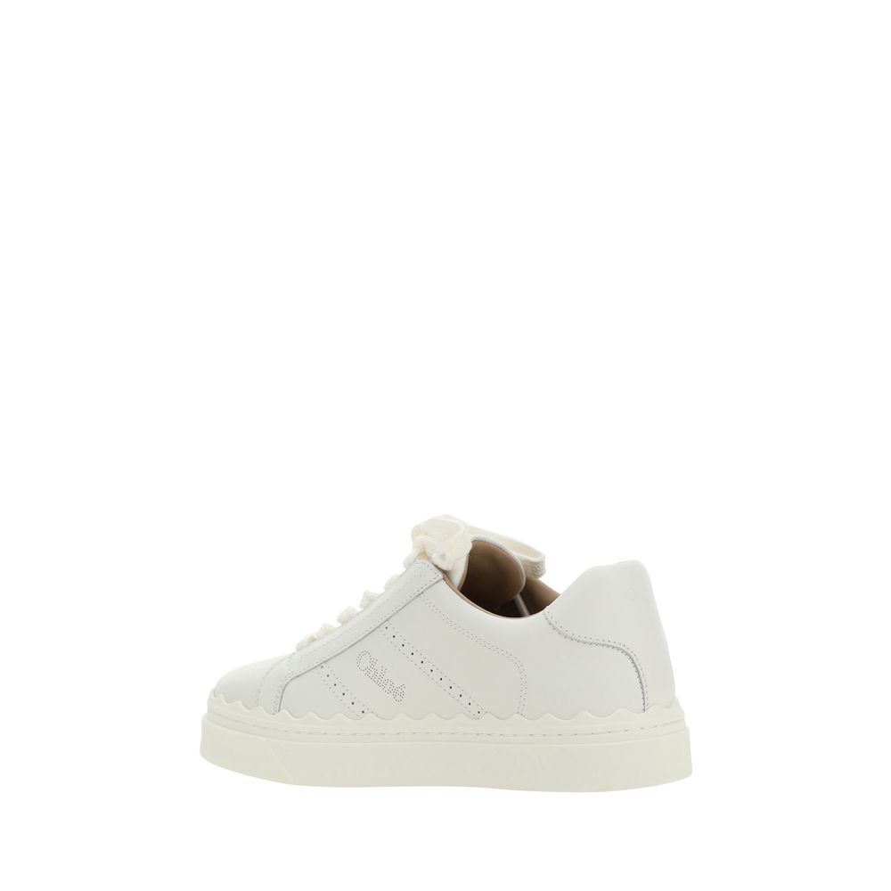 Weiße Ledersneakers von Chloé