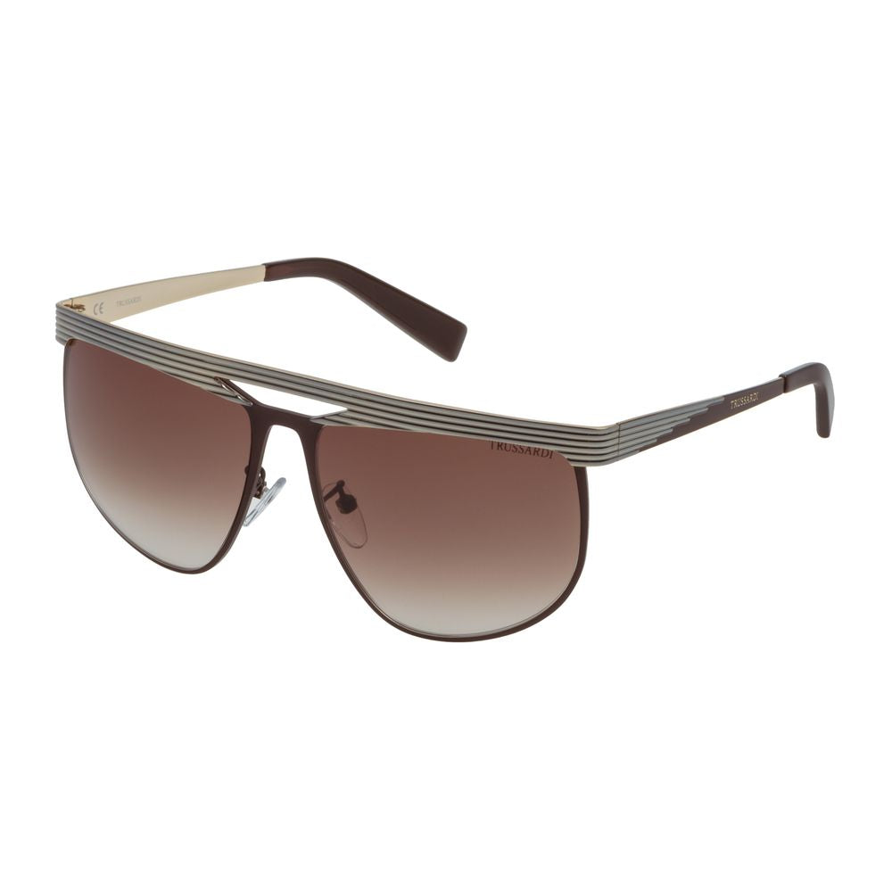 Trussardi – Braune Sonnenbrille aus Metall
