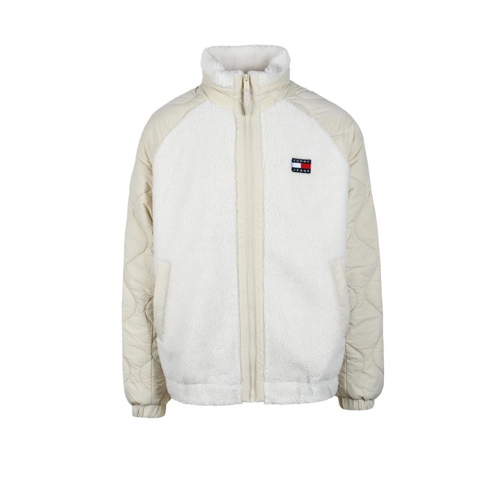 Jachetă Tommy Hilfiger Jeans din poliester crem