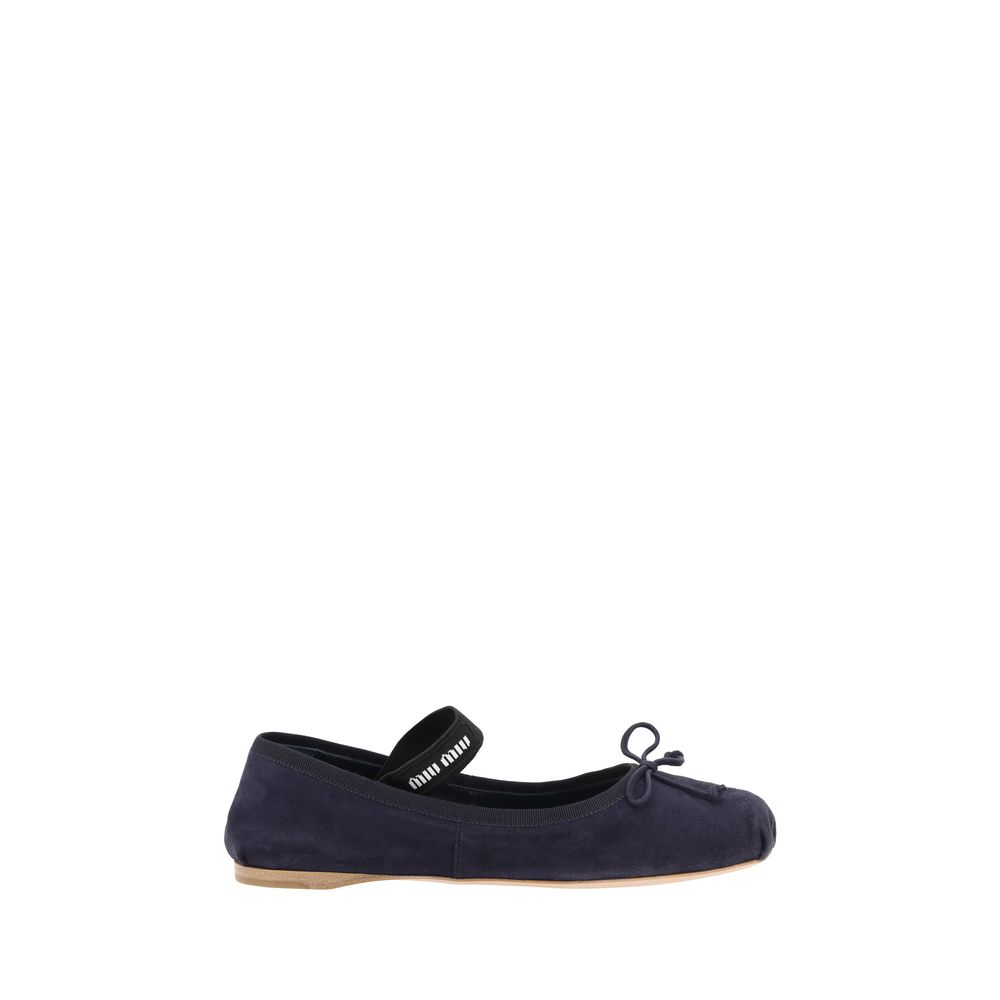 Miu Miu Wildlederballerinas