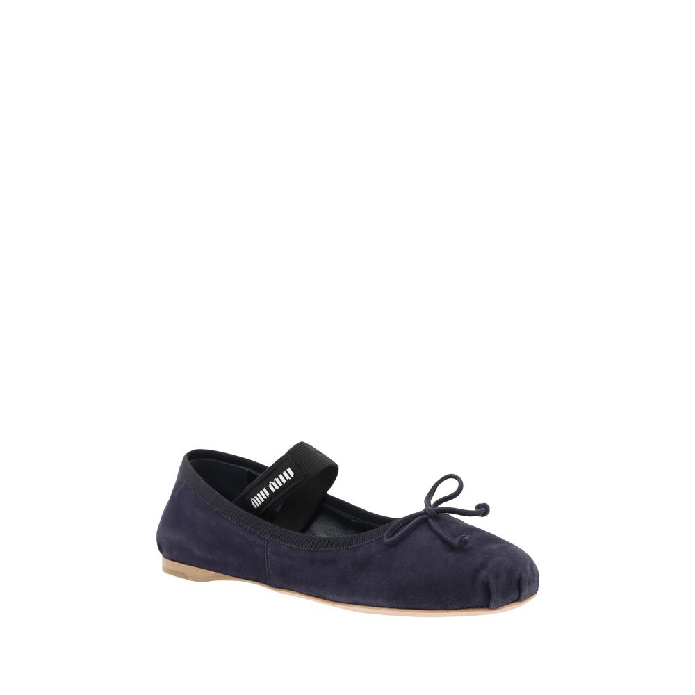 Miu Miu Wildlederballerinas