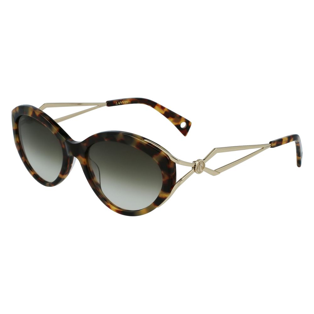 Lanvin Braune Sonnenbrille aus Kalbshaar