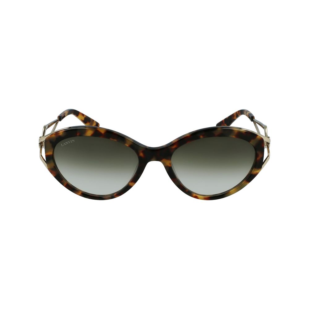 Lanvin Braune Sonnenbrille aus Kalbshaar