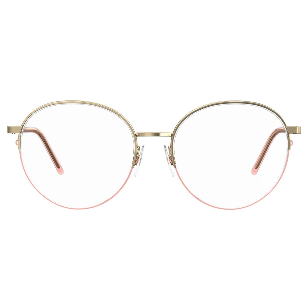 Ochelari de soare Love Moschino cu rame metalice aurii roz