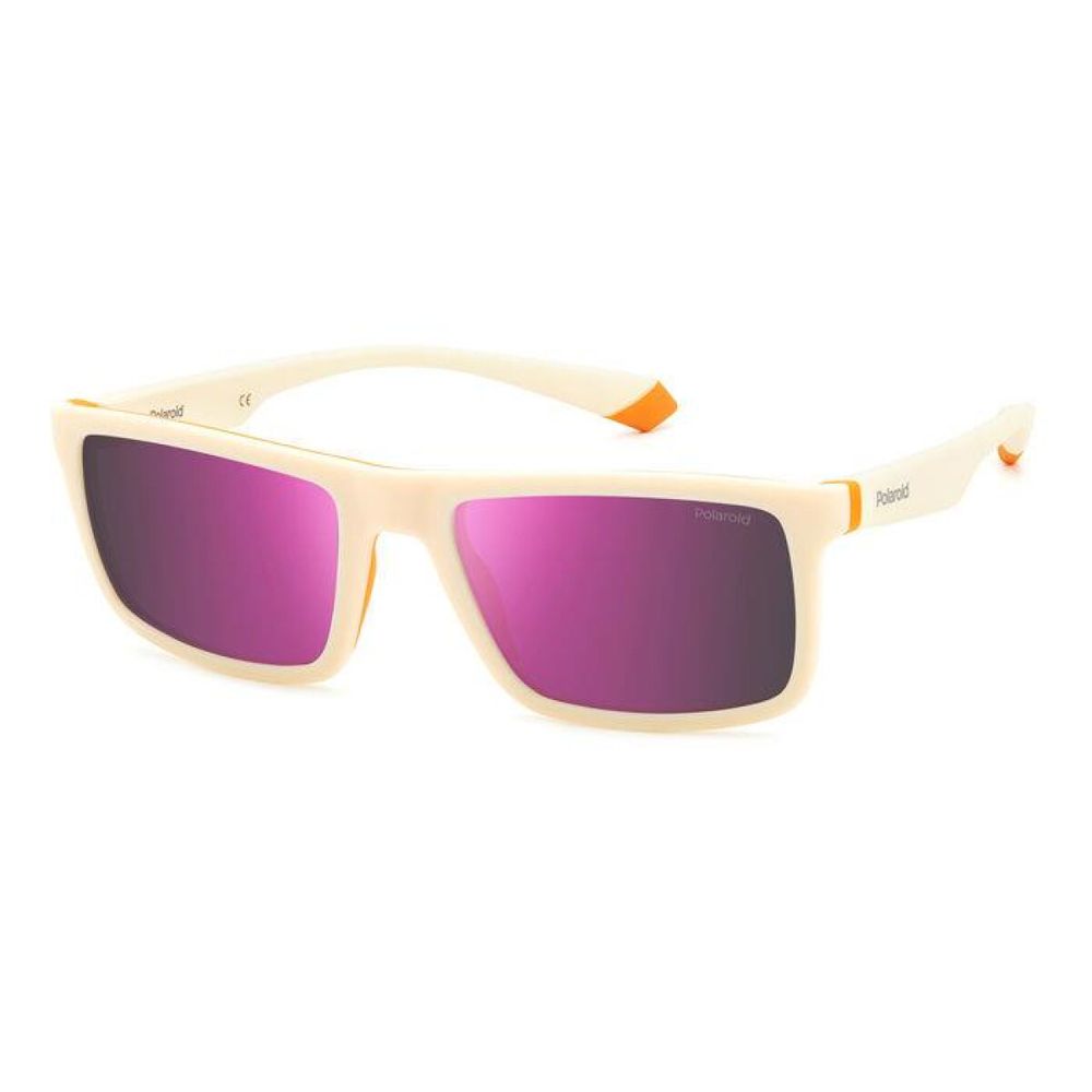 Polaroid Sonnenbrille aus weißem Gummi
