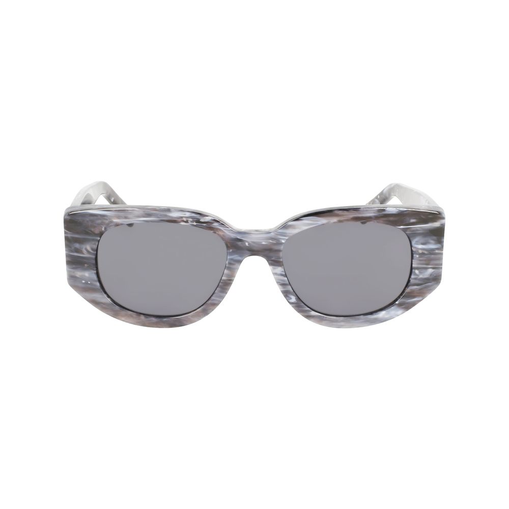 Ferragamo – Graue Sonnenbrille aus Kalbshaar