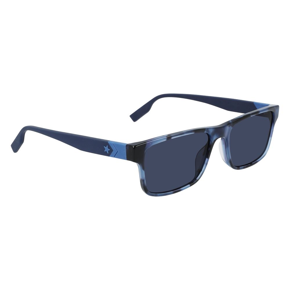Converse – Sonnenbrille aus Kalbshaar in Blau