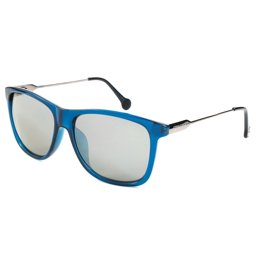 Converse – Sonnenbrille aus Kalbshaar in Blau