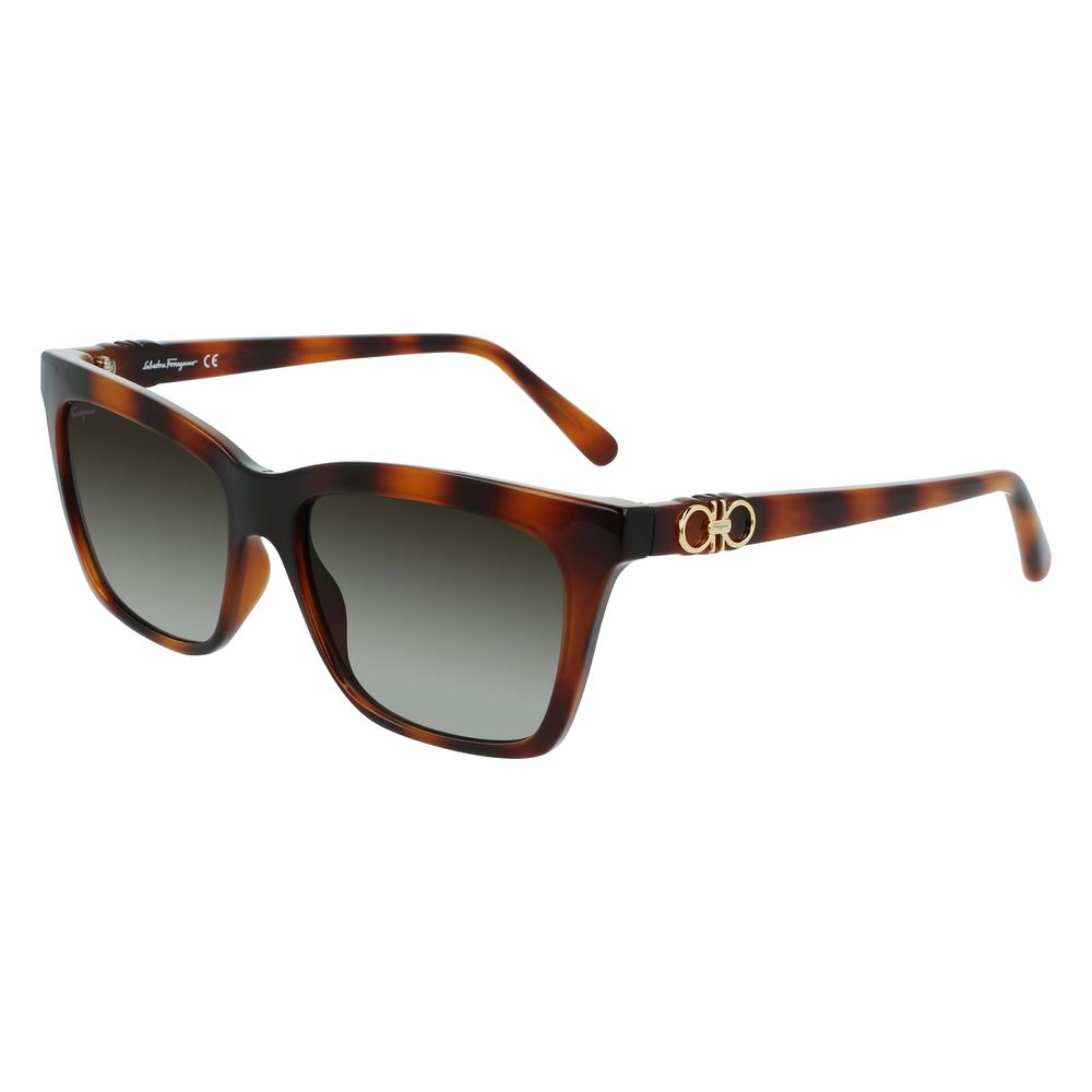 Ferragamo – Braune Sonnenbrille mit Spritzguss