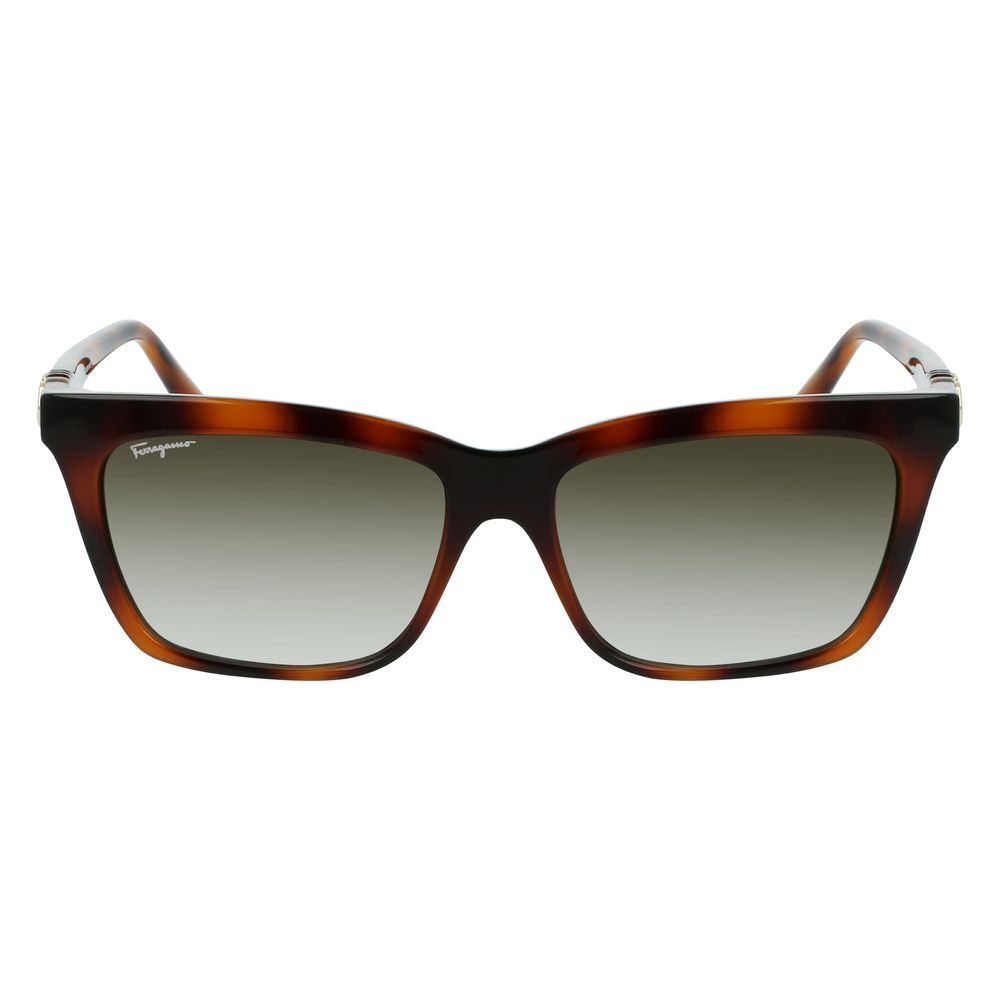 Ferragamo – Braune Sonnenbrille mit Spritzguss
