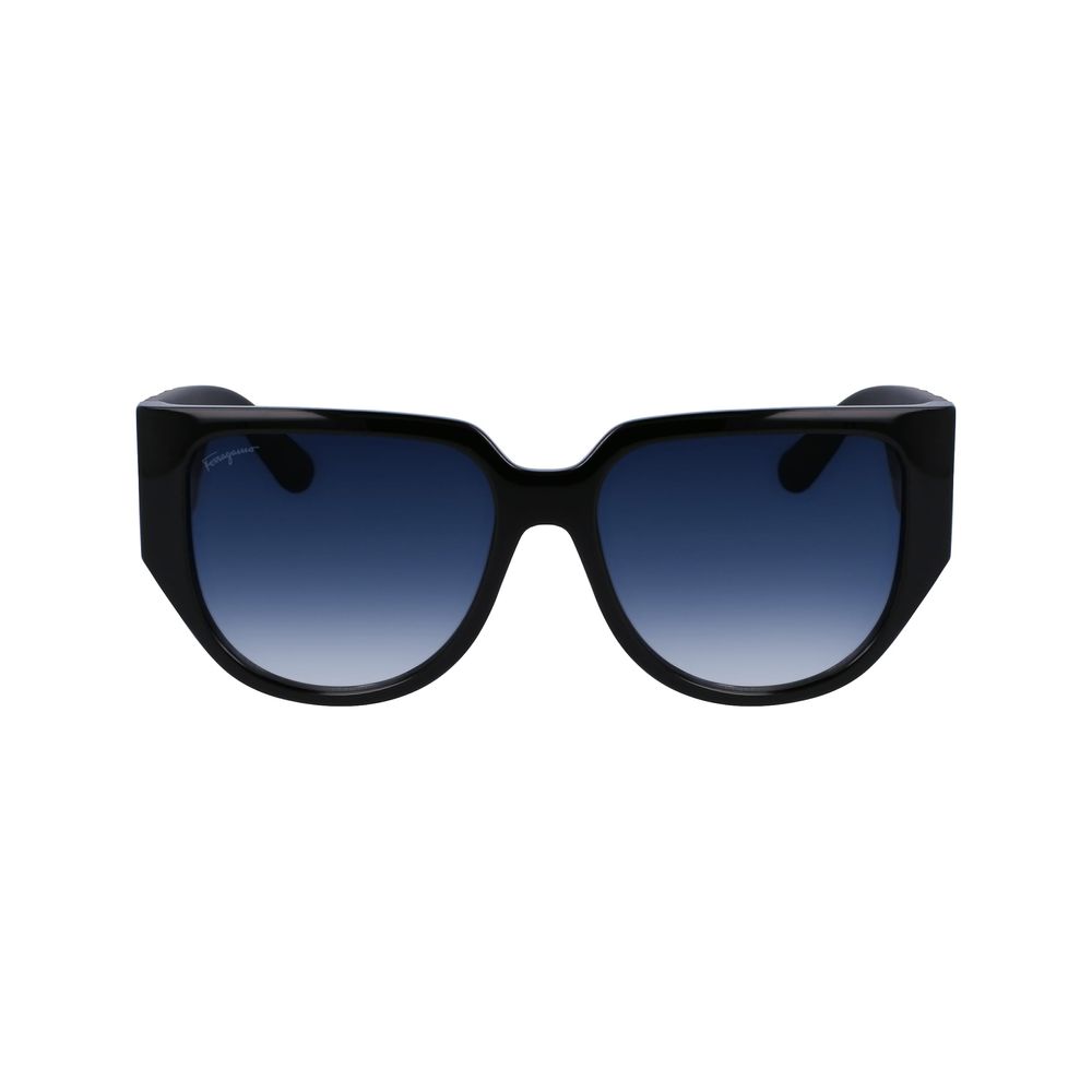 Ferragamo – Schwarze Sonnenbrille mit Bio-Injektion