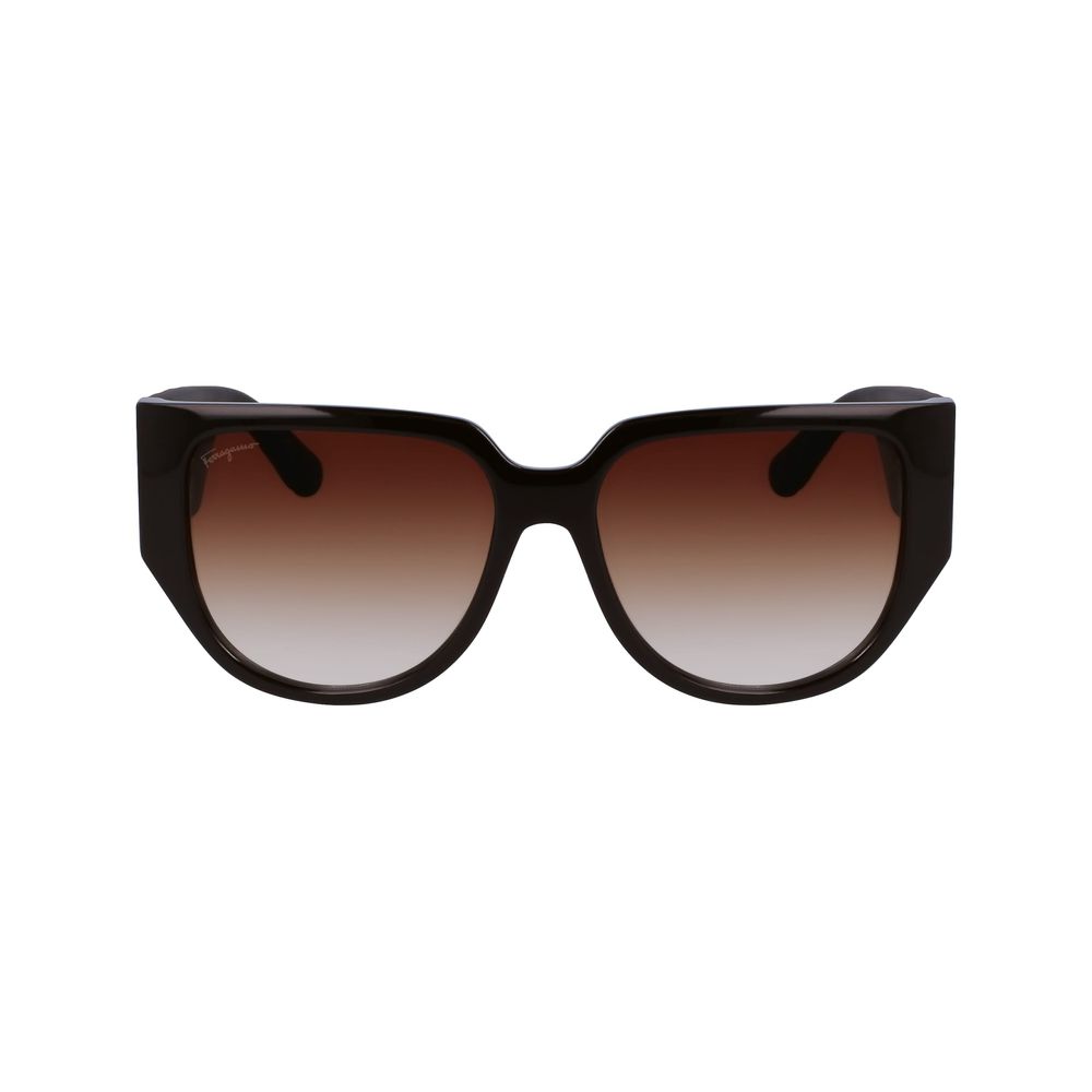 Ferragamo – Braune Sonnenbrille mit Bio-Injektion