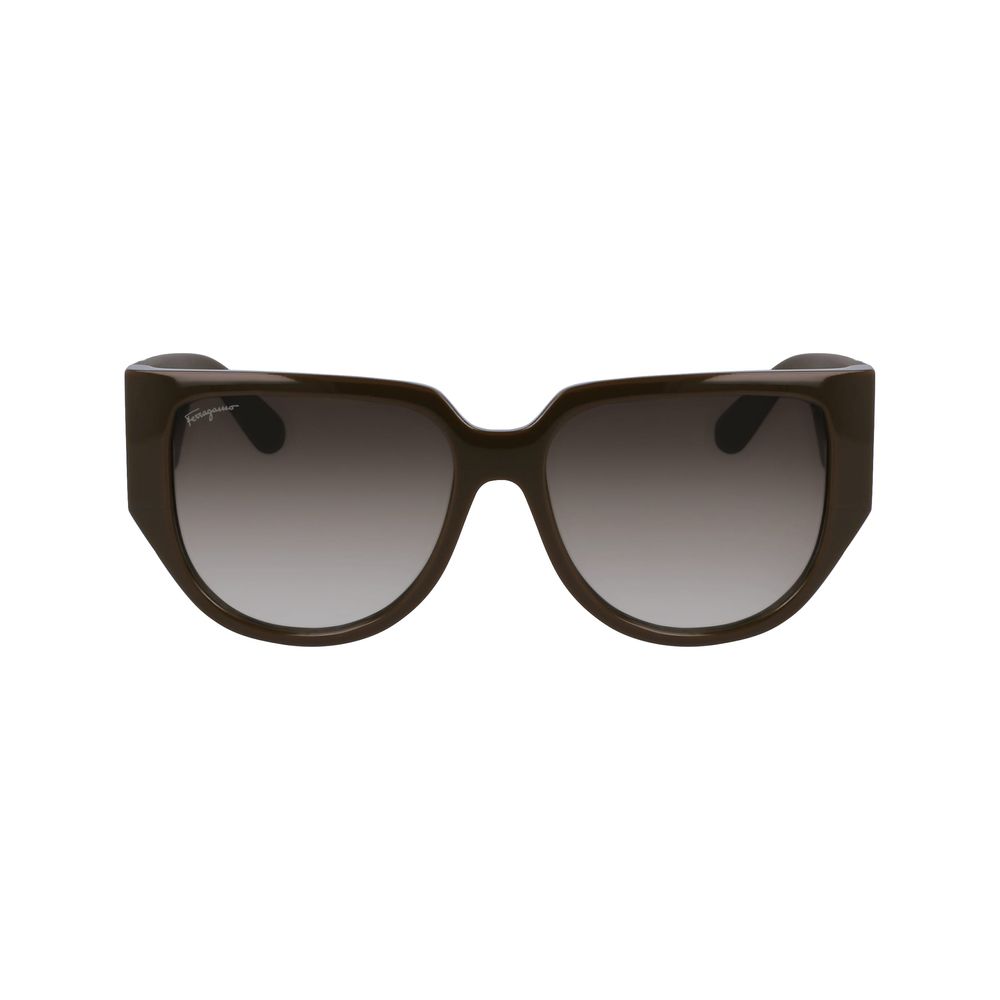 Ferragamo – Grüne Sonnenbrille mit Bio-Injektion