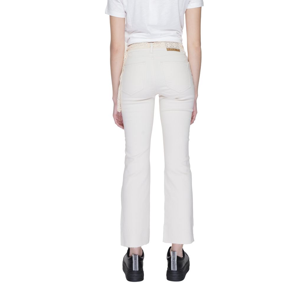 Beigefarbene Bootcut-Jeans aus Baumwolle von Vero Moda