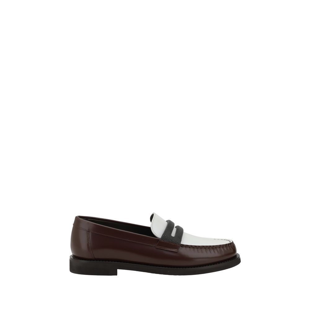 Zweifarbige Slipper von Brunello Cucinelli