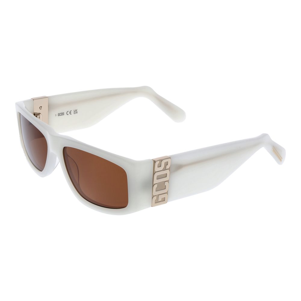 GCDS Weiße Unisex-Sonnenbrille