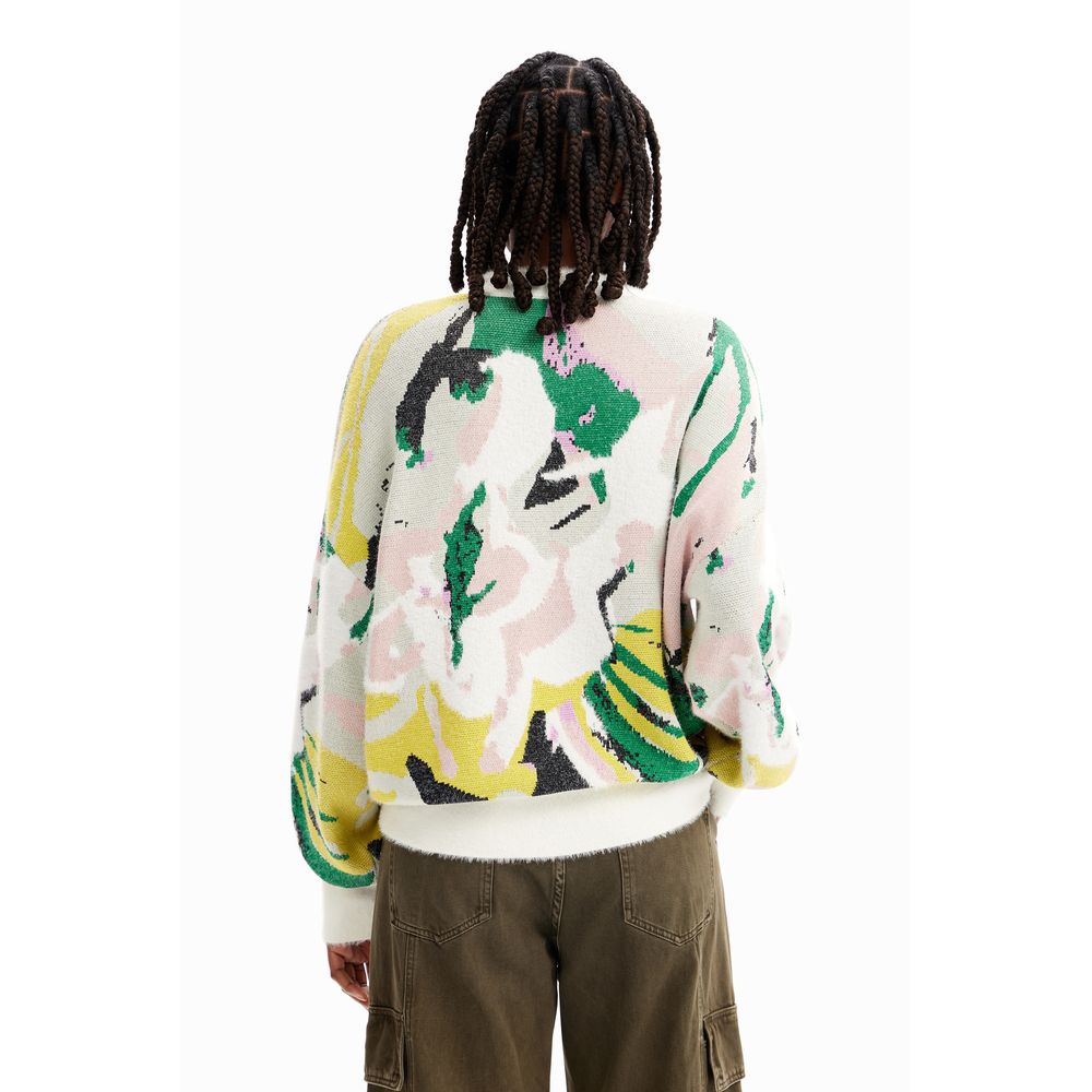 Desigual Cremefarbener Polyamidpullover