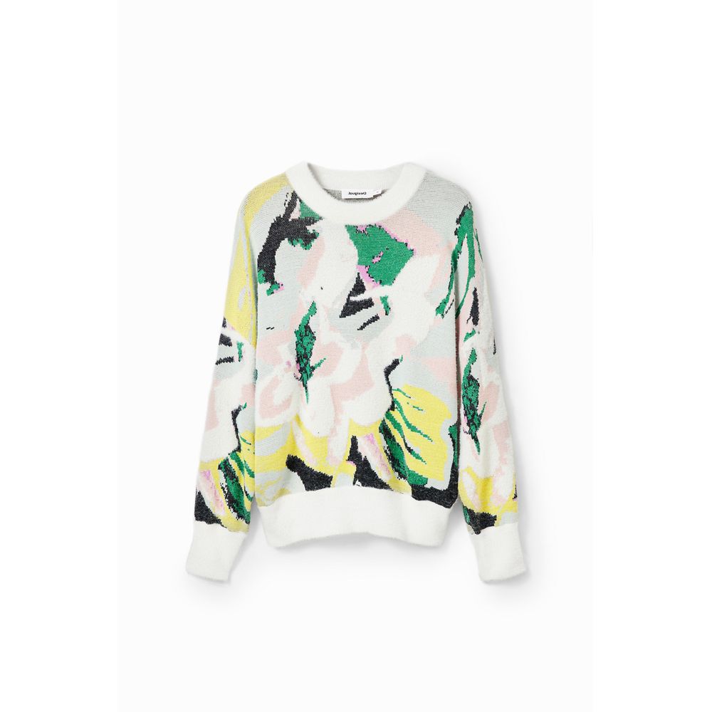 Desigual Cremefarbener Polyamidpullover
